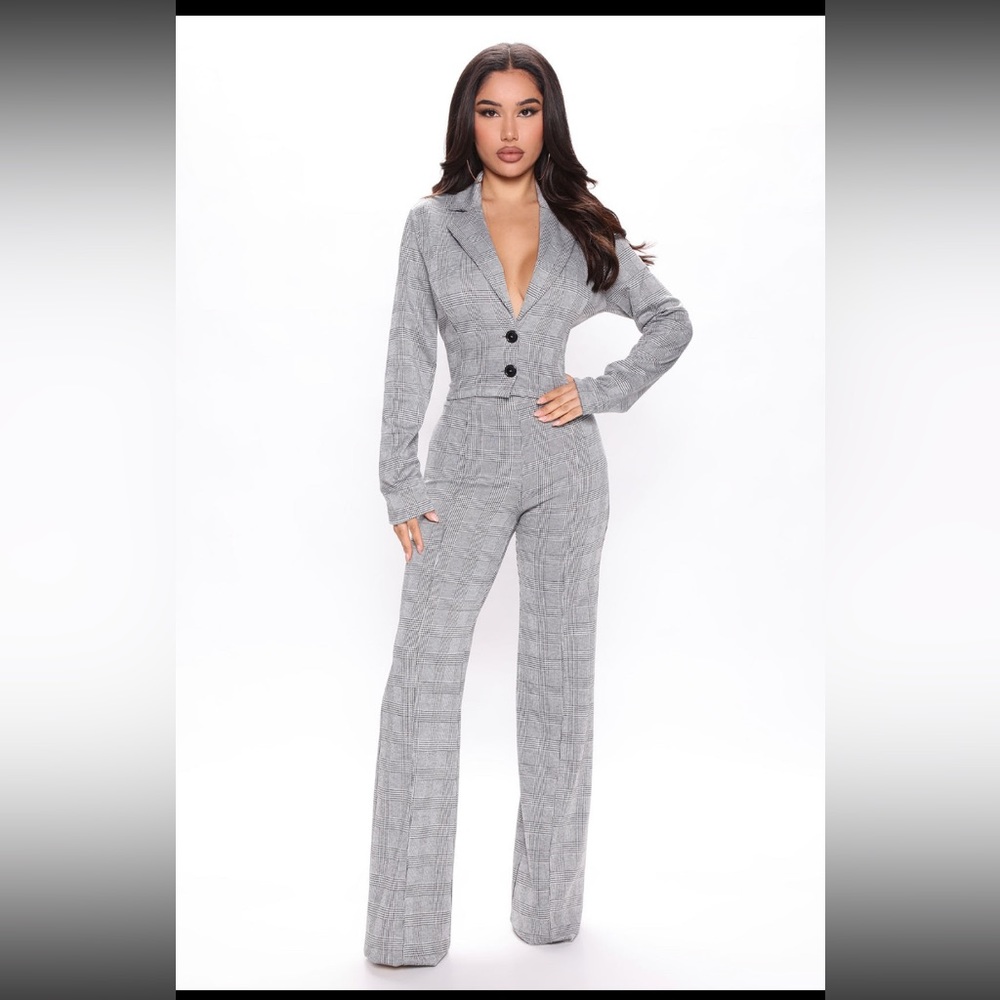 Brand New Plaid Pants Set